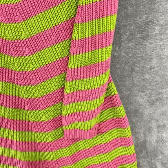 Victor Glemaud X Target Small Pink Green Striped Long Sleeve Sweater Dress - Picture 9 of 9